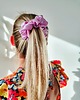gumki do włosów Gumka jedwabna, scrunchie, frotka powder pink MAXI 1