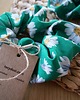 gumki do włosów Gumka scrunchie stokrotki zielona 1