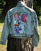 kurtki damskie Kurtka jeansowa malowana DAISY 4