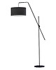 lampy podłogowe Lampa stojąca na ruchomym wysięgniku do salonu z abażurem BILBAO VELUR 7