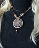 wisiory Wisiorek w kolorach ziemi w stylu boho z ręcznie wypalanej ceramiki handmade 1