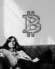 Ozdoby na ścianę Geometryczny Bitcoin- symbol- znak- oryginalna ozdoba 3d na ścianę 5