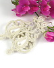 kolczyki soutache Ślubne tulipany - koronki, perły i krople rosy 2