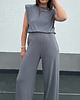 spodnie materiałowe damskie Spodnie Gentle super soft antracite 7
