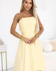 sukienki midi damskie 641-3 VIVIENNE gorsetowa rozkloszowana sukienka midi - pastelowy żółty 4