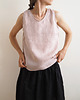 topy damskie Top lniany 100%, old rose 4