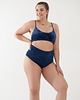 stroje kąpielowe i kostiumy kąpielowe damskie Top Bikini Welurowy Navy 3