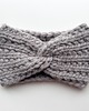 opaski do włosów Opaska wełniana handmade szara 100% wełna 1