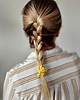 gumki do włosów Gumka jedwabna, scrunchie, gumka do włosów, gumka satynowa cytynowa aura MINI 3