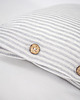 poduszki gładkie Lniana Poszewka Z Guzikami GRAY STRIPES 2