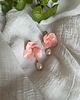 kolczyki z masy plastycznej Kolczyki z kwiatami hortensji- ręczne robienie -handmade kwiaty 4