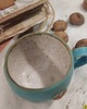 kubki Kubek ceramiczny z serduszkiem turkusowy,  Hand made 3