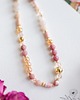 chokery Choker z różowych kamieni naturalnych Morganit Rodonit Perły Kryształ 4