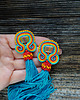 kolczyki soutache Kolorowe kolczyki sutasz z chwostami 4