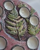 akcesoria różne Ceramiczna paleta do farb z paprocią 6
