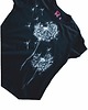 t-shirt damskie Ręcznie malowana damska koszulka z dmuchawcami 2