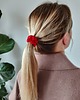 gumki do włosów Gumka jedwabna, scrunchie, frotka flame red MINI 1
