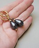 kolczyki pozłacane Kolczyki pozłacane Pearls [black] perły vol. 2  8