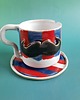 kubki Kubek z wąsem i talerzykiem MOVEMBER Super prezent dla faceta MOSZNOWŁADCA 6