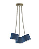 lampy wiszące Elegancki żyrandol pająk do salonu z welurowymi abażurami WAIKIKI W3 VELUR 1