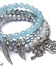bransoletki z kamieni naturalnych Blue satine set 1