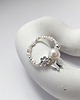 pierścionki elastyczne Elastyczny pierścionek z perłami i motylkiem srebro 925 1