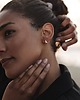 kolczyki srebrne Kolczyki srebrne TRI midi AMBER / glossy silver earrings 1