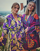 sukienki mini damskie Piękne fioletowe kimono Night Sky 2