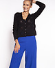 swetry damskie  Rozpinany sweter - SWE267 czarny MKM 2