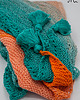 szale damskie Pastelowa Chusta Melon Ombre z chwostami 8