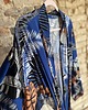 szlafroki damskie Szlafrok narzutka kimono w egzotyczne rosliny 6
