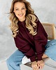 bluza bez kaptura damska Bluza Iconic Wino 3