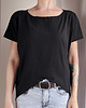 t-shirt damskie Bluzka środek czarna 4