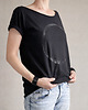 t-shirt damskie Koło czarne czarny  Krótki Oversize 2