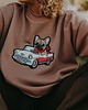 bluza bez kaptura damska Bluza oversize Bulldog Ride dla dorosłych 4
