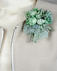 broszki Broszka z jedwabnymi kwiatami w odcieniach mięty 3