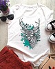 t-shirt damskie Koszulka organiczna z nadrukiem  Jeleń 2