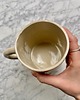 kubki i filiżanki Duży Ceramiczny Kubek Handmade 400 ml Beżowy dla Młodej Mamy 2