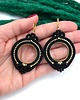 kolczyki soutache Kolczyki sutasz czarne kółka Jolly lekkie okrągłe romantyczne 1
