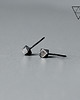 kolczyki wire wrapping Minimalistyczne kolczyki bryłki srebrne DIAMOND 3