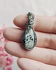 wisiory Naszyjnik Jaspis Szary stal chirurgiczna wisiorek handmade 4