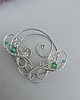 nausznice Nausznice  zielony agat wire wrapping zausznice 2