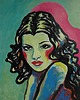 obrazy Obraz  ręcznie malowany do salonu gilda rita hayworth 1