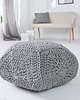 pufy do siedzenia Pufa Cosy Octan knitted szara 70cm dziergana 1