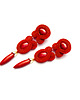 kolczyki soutache Kolczyki długie - czerwone 2