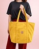 torby na ramię Duża sztruksowa torba miejska Żółta 2