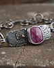 bransoletki wire wrapping Rubin, złoto 1