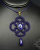 wisiory Safaia, ażurowy wisior z lapis lazuli, beading 3