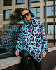 bluza z kapturem damska Bluza Oversize Tunika DR.CROW Panterka Blue 2