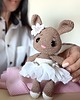 misie i maskotki Króliczek na szydełku SZYDEŁKOWY KRÓLICZEK amigurumi BALETNICA 1
